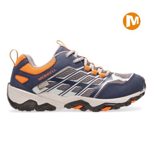 Merrell Moab FST Low Waterproof Sneaker Kinder Navy/Grau [DE-FNWHY]